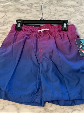 Kids Gradient Purple-Blue Swim Trunks